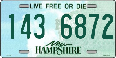 NH license plate 1436872