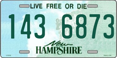 NH license plate 1436873