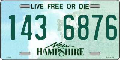 NH license plate 1436876