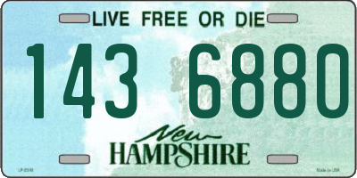 NH license plate 1436880