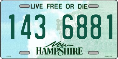 NH license plate 1436881