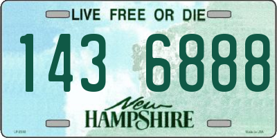 NH license plate 1436888