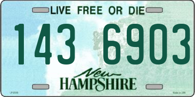 NH license plate 1436903
