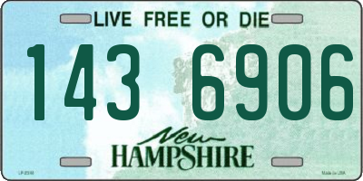 NH license plate 1436906