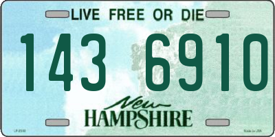 NH license plate 1436910