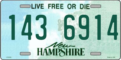 NH license plate 1436914