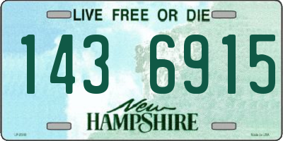 NH license plate 1436915