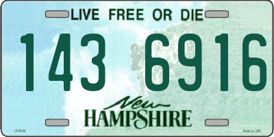 NH license plate 1436916