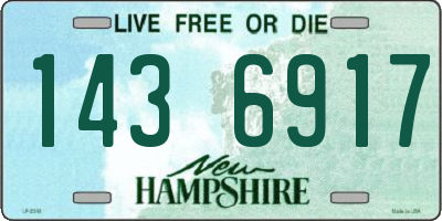 NH license plate 1436917