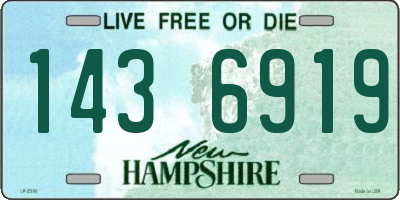 NH license plate 1436919