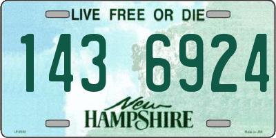 NH license plate 1436924