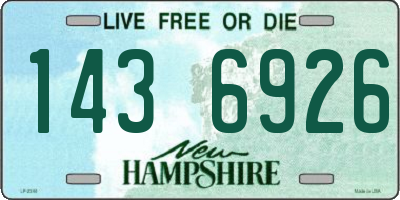 NH license plate 1436926