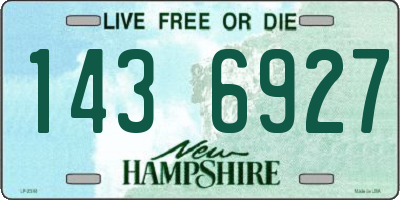 NH license plate 1436927