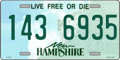 NH license plate 1436935