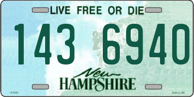 NH license plate 1436940