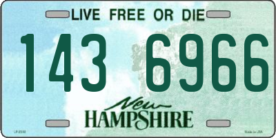 NH license plate 1436966
