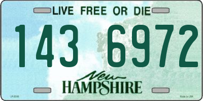 NH license plate 1436972