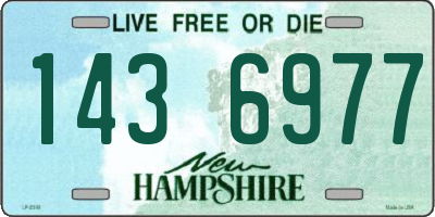 NH license plate 1436977