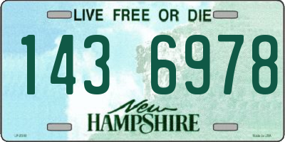 NH license plate 1436978