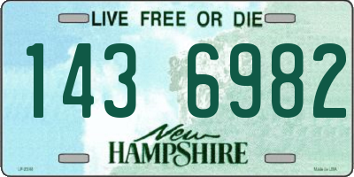 NH license plate 1436982