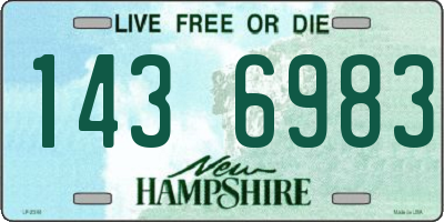 NH license plate 1436983