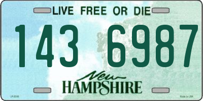 NH license plate 1436987