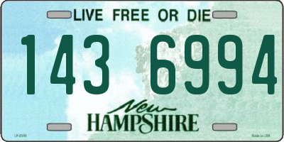 NH license plate 1436994