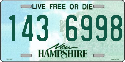NH license plate 1436998