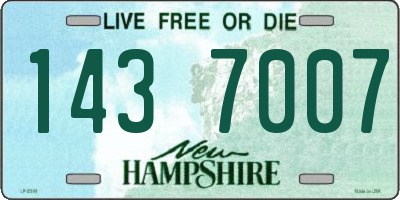 NH license plate 1437007