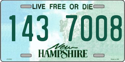 NH license plate 1437008