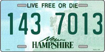 NH license plate 1437013