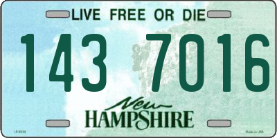 NH license plate 1437016