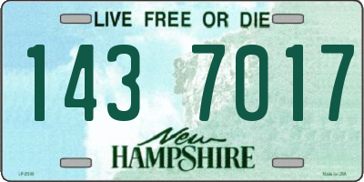 NH license plate 1437017