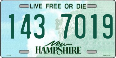 NH license plate 1437019