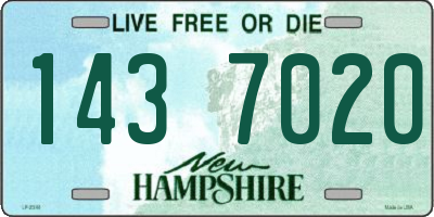 NH license plate 1437020