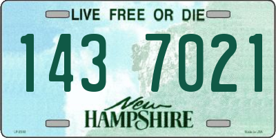 NH license plate 1437021