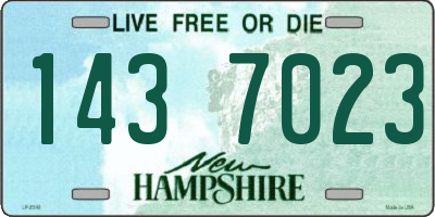 NH license plate 1437023