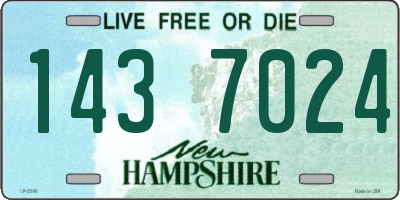 NH license plate 1437024