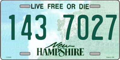 NH license plate 1437027