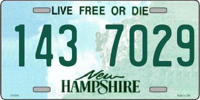 NH license plate 1437029