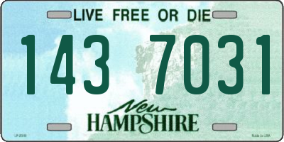 NH license plate 1437031