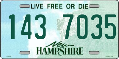 NH license plate 1437035