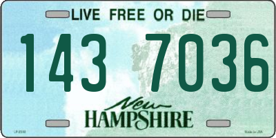 NH license plate 1437036