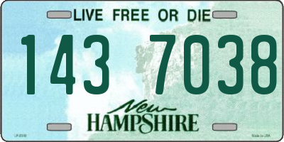NH license plate 1437038