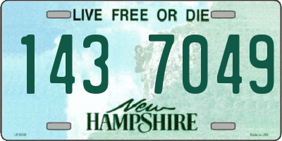 NH license plate 1437049