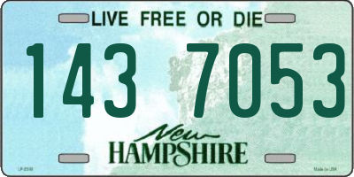 NH license plate 1437053
