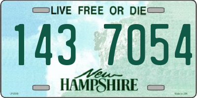 NH license plate 1437054