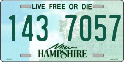NH license plate 1437057