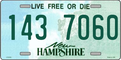 NH license plate 1437060