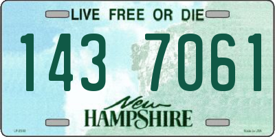 NH license plate 1437061